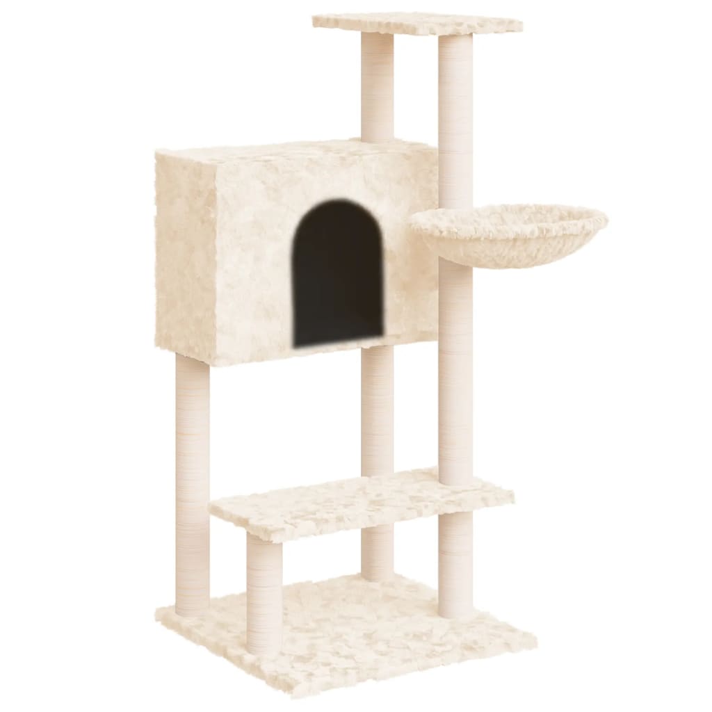 Scratching post with sisal scratching posts cream 108.5 cm
