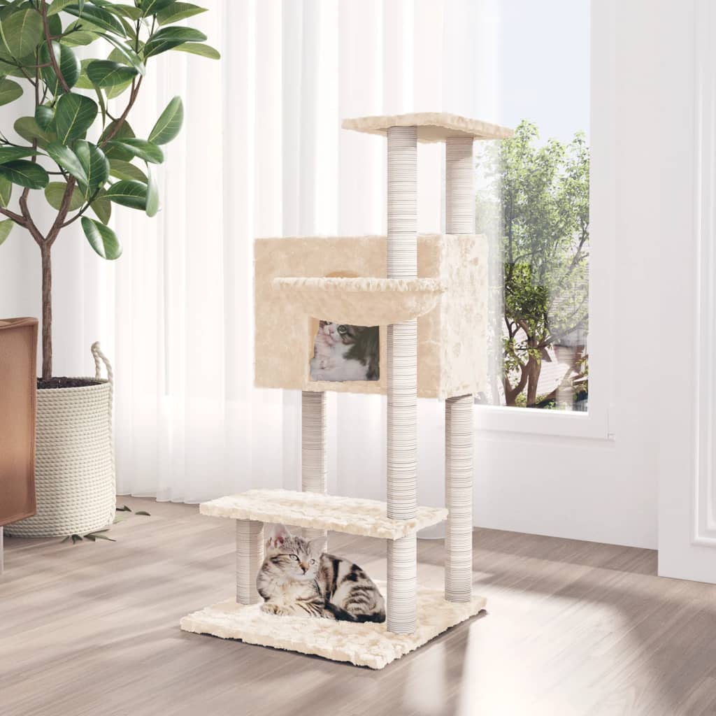 Scratching post with sisal scratching posts cream 108.5 cm