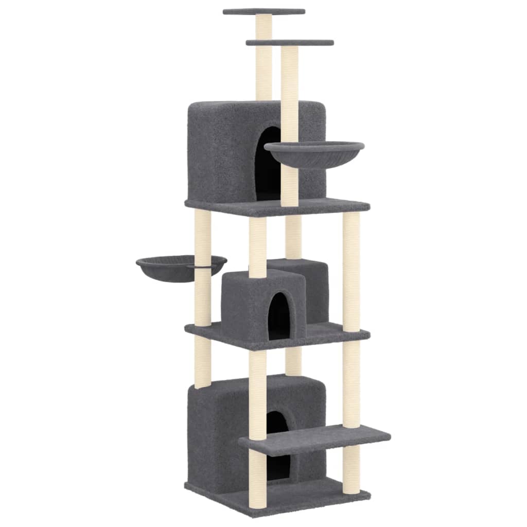 Scratching post with sisal scratching posts dark gray 180 cm