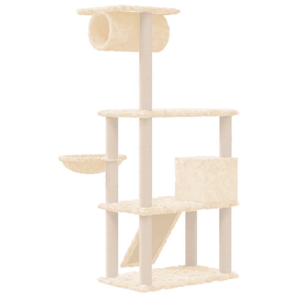 Scratching post with sisal scratching posts cream 131 cm