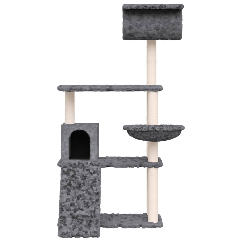 Scratching post with sisal scratching posts dark gray 131 cm