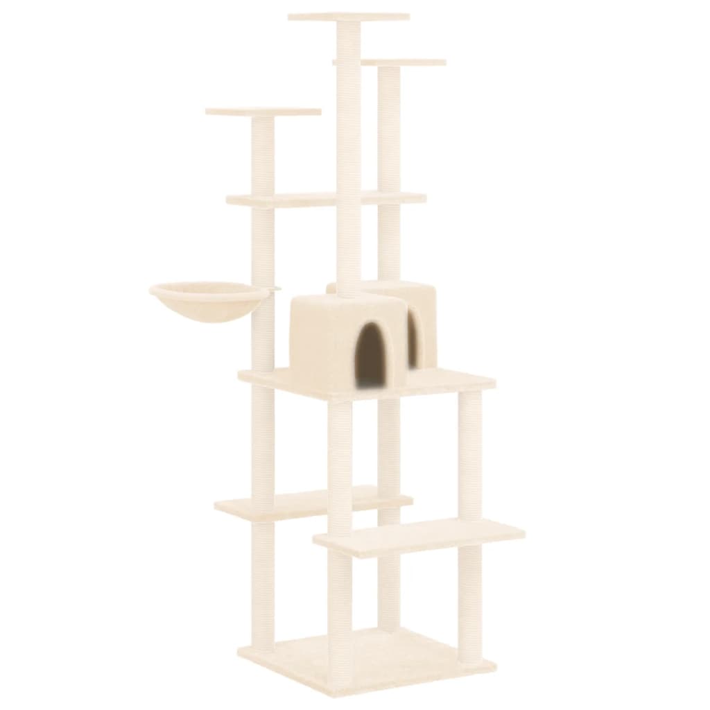 Scratching post with sisal scratching posts cream 167 cm