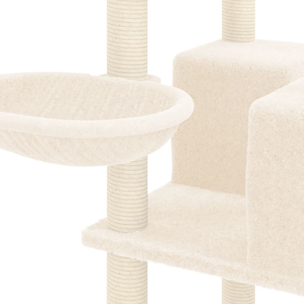 Scratching post with sisal scratching posts cream 167 cm