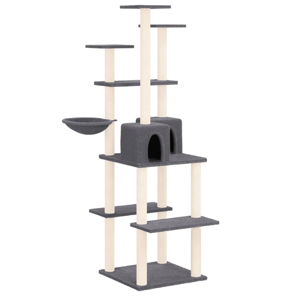 Scratching post with sisal scratching posts dark gray 167 cm