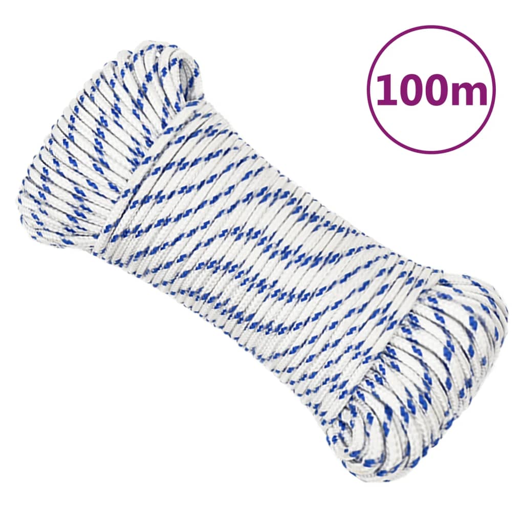 Boat rope white 3 mm 100 m polypropylene