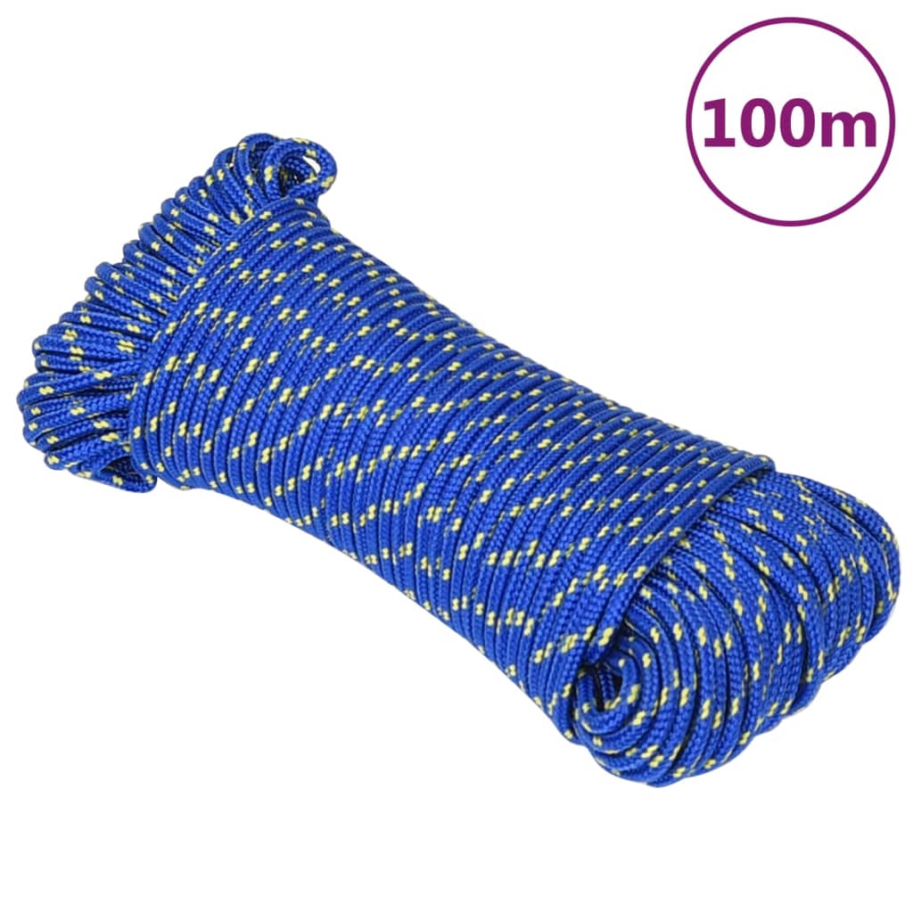 Boat rope blue 3 mm 100 m polypropylene