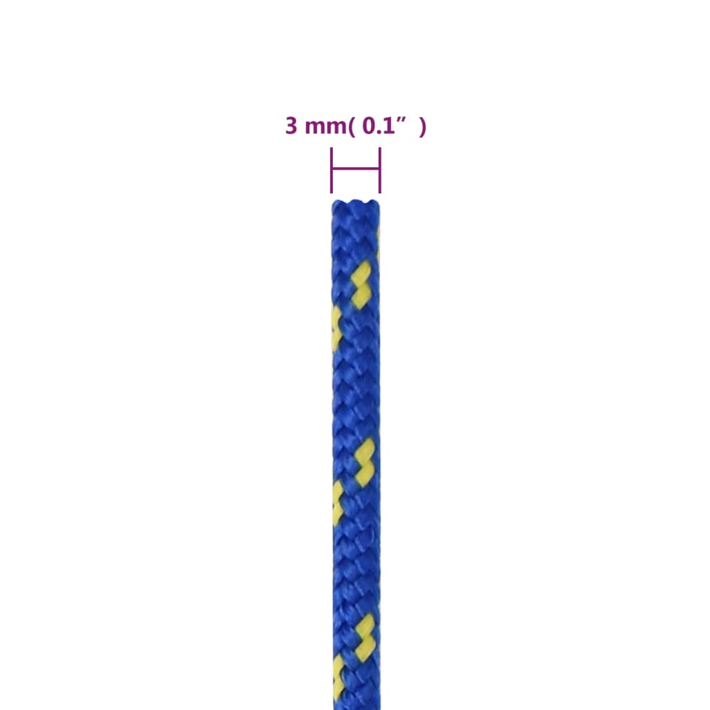 Boat rope blue 3 mm 100 m polypropylene