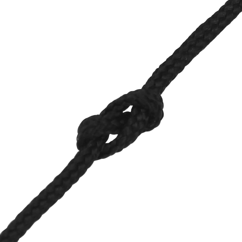Boat rope black 3 mm 50 m polypropylene