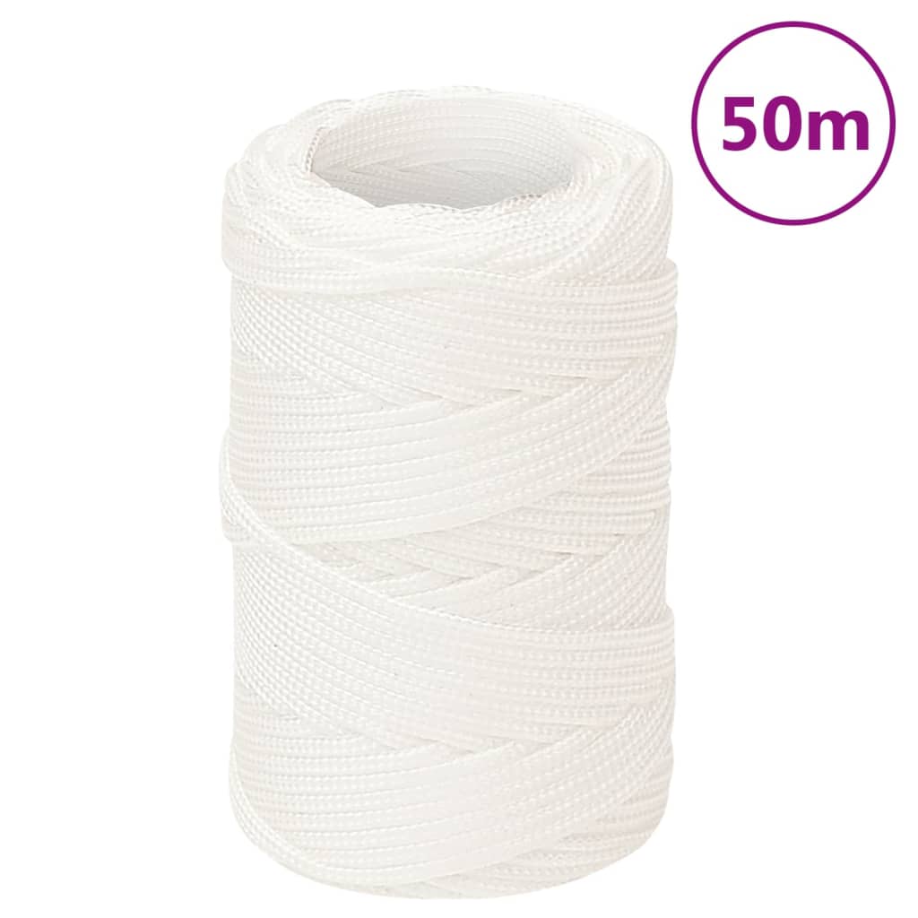 Boat rope white 2 mm 50 m polypropylene