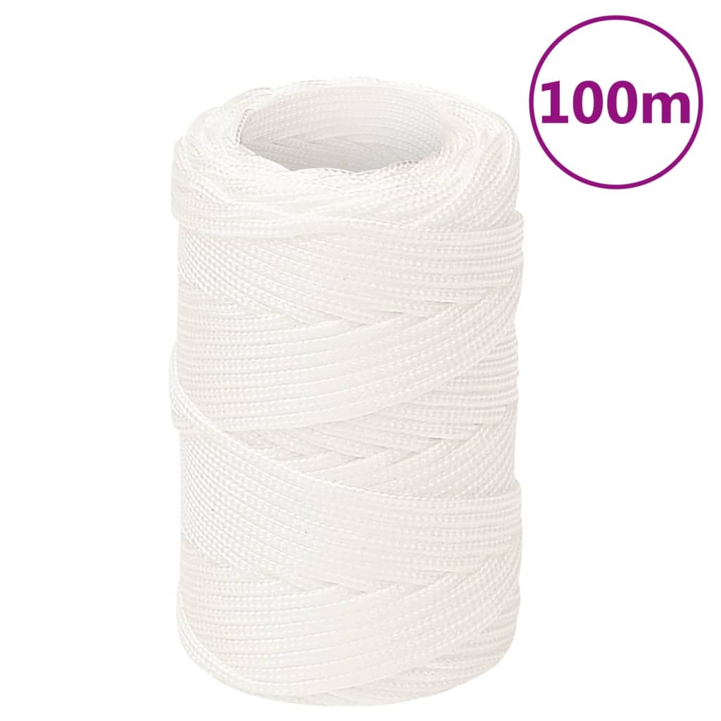 Boat rope white 2 mm 100 m polypropylene