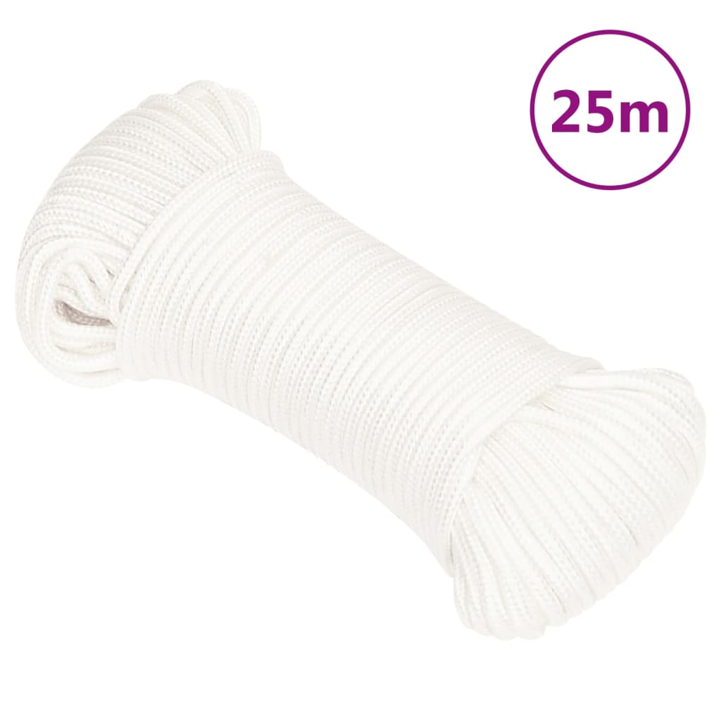 Boat rope white 3 mm 25 m polypropylene