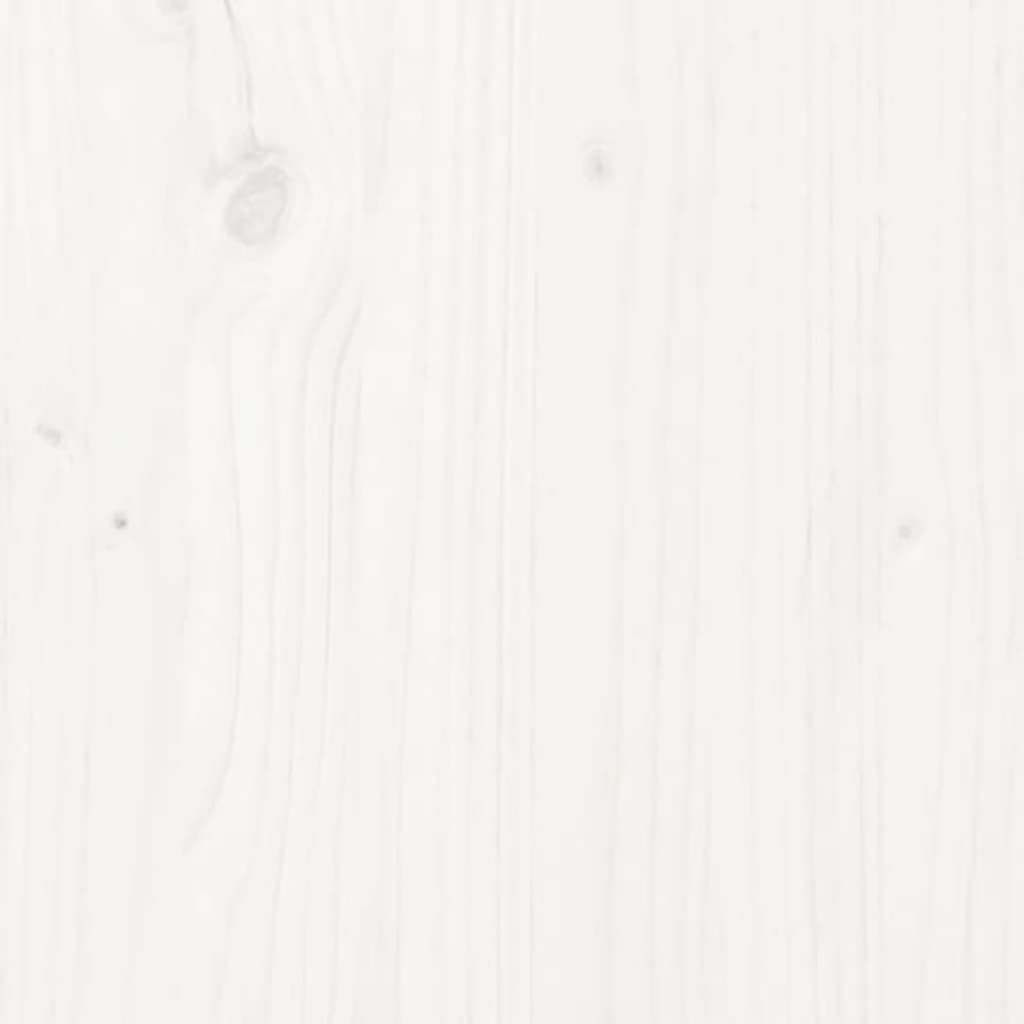 Hundebett Weiß 61,5x49x9 cm Massivholz Kiefer