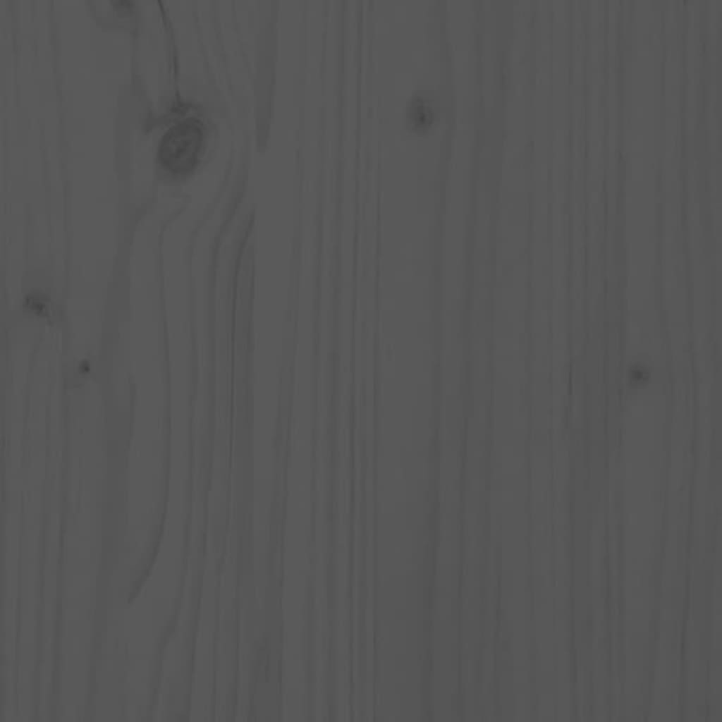 Massivholzbett Grau 100x200 cm Kiefer
