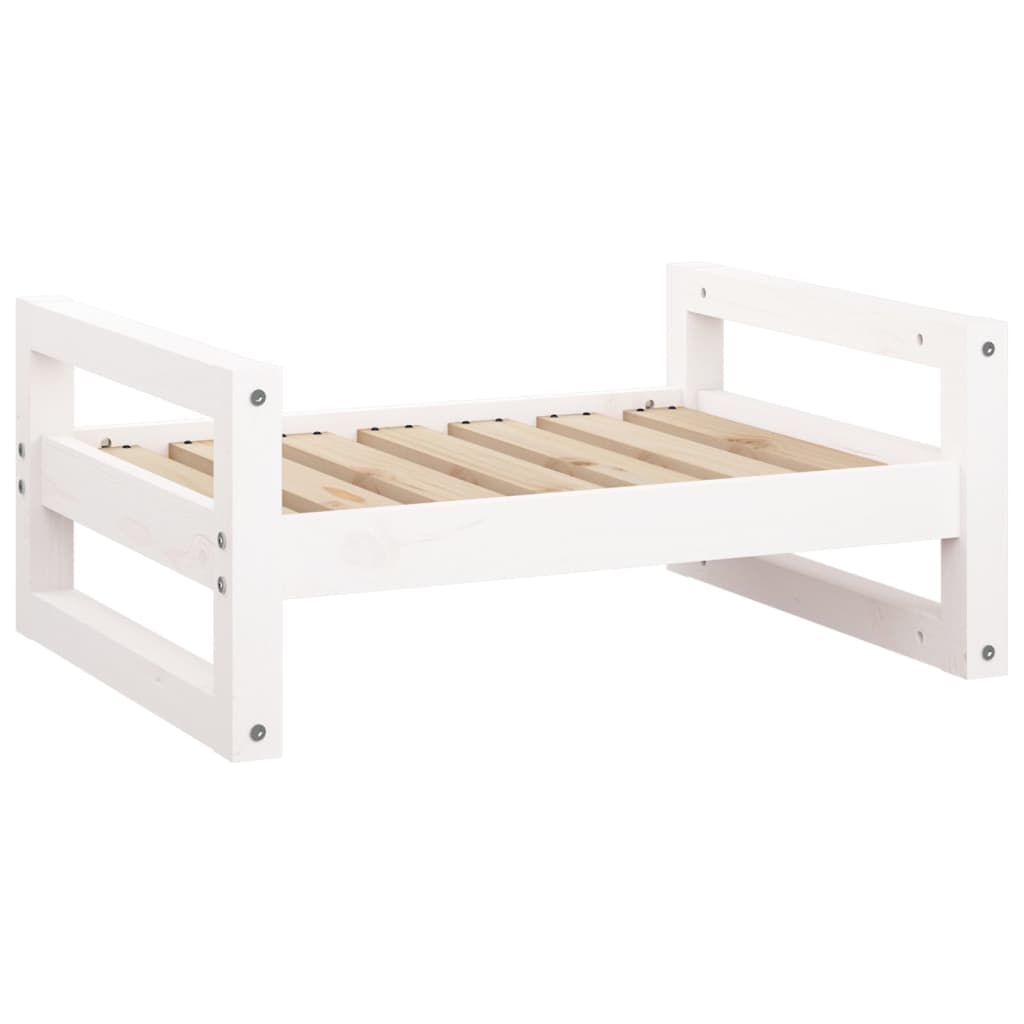 Dog bed white 65.5x50.5x28 cm solid pine wood