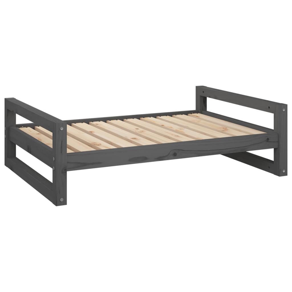 Dog bed gray 95.5x65.5x28 cm solid pine wood