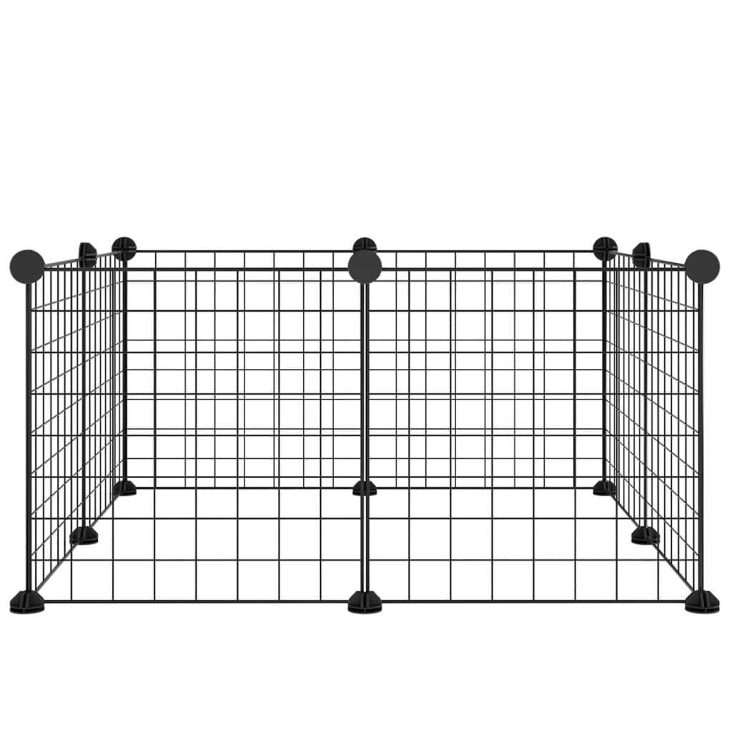 8 pcs. Pet Cage Black 35x35 cm Steel