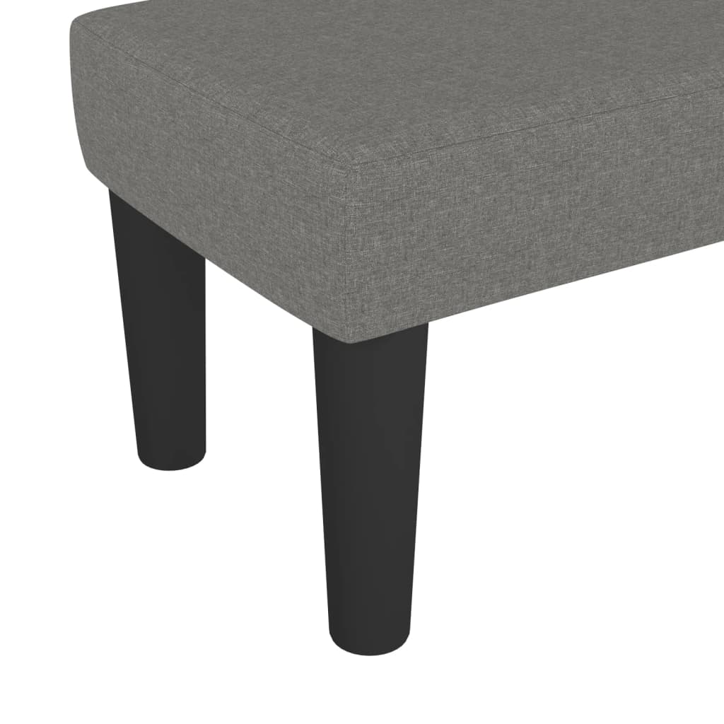Bench dark gray 70x30x30 cm fabric