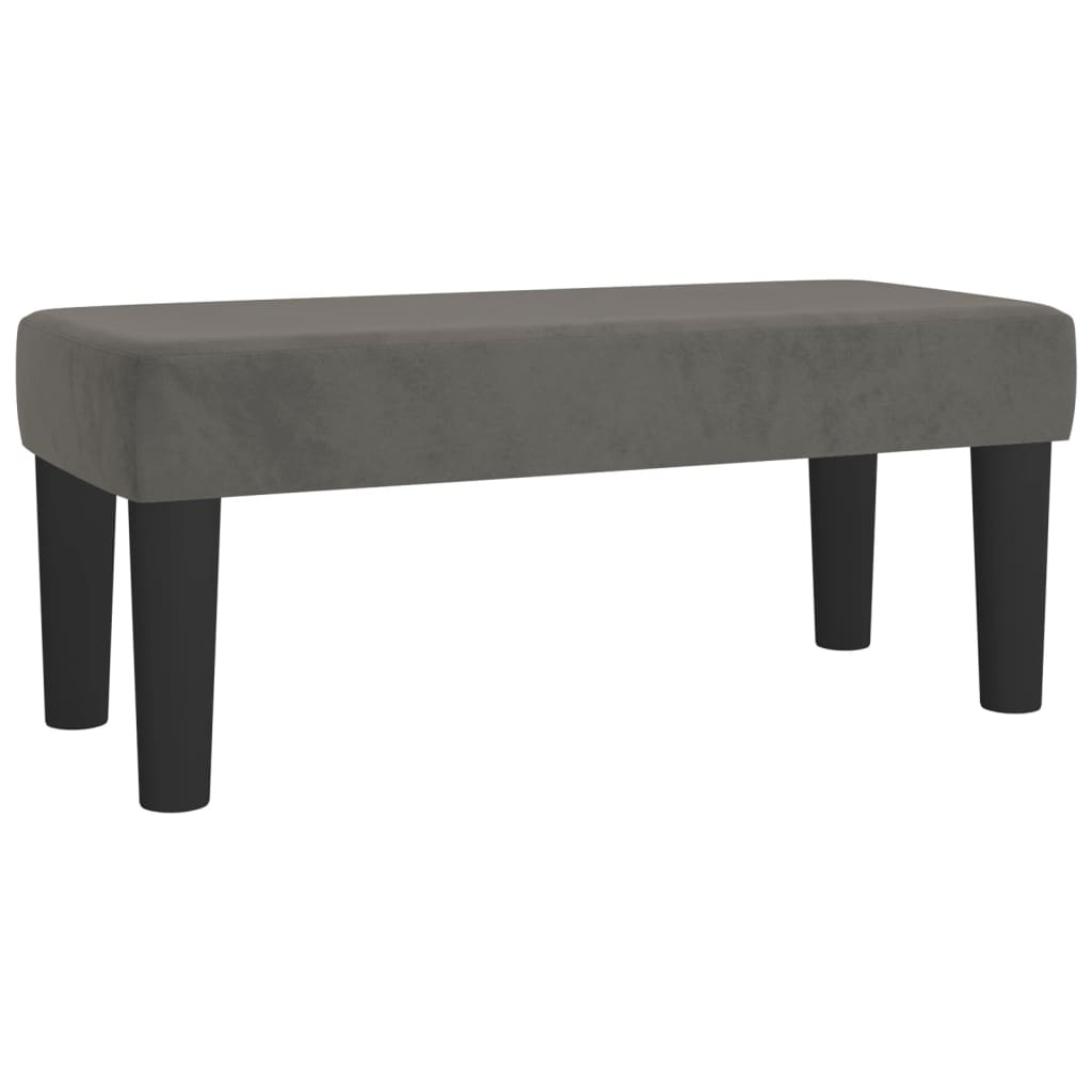 Bench dark gray 70x30x30 cm velvet