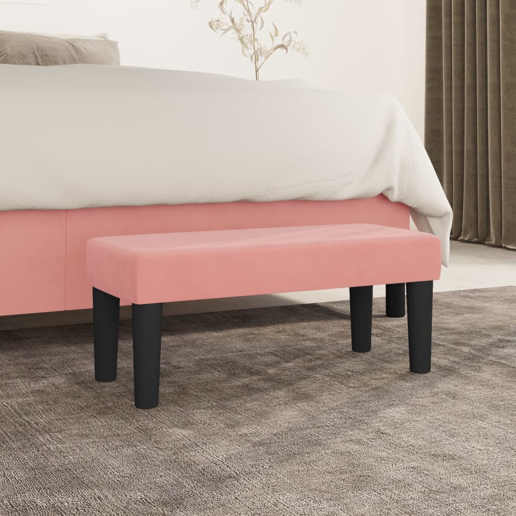 Bench pink 70x30x30 cm velvet