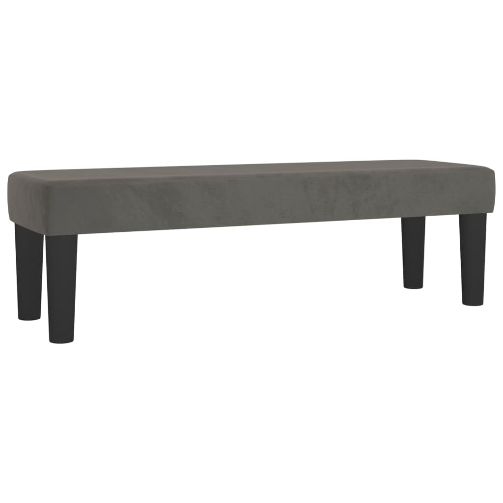 Bench dark gray 100x30x30 cm velvet