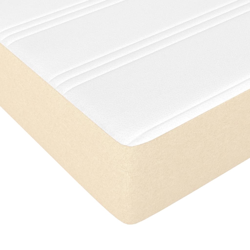 Pocket spring mattress cream 140x200x20 cm fabric