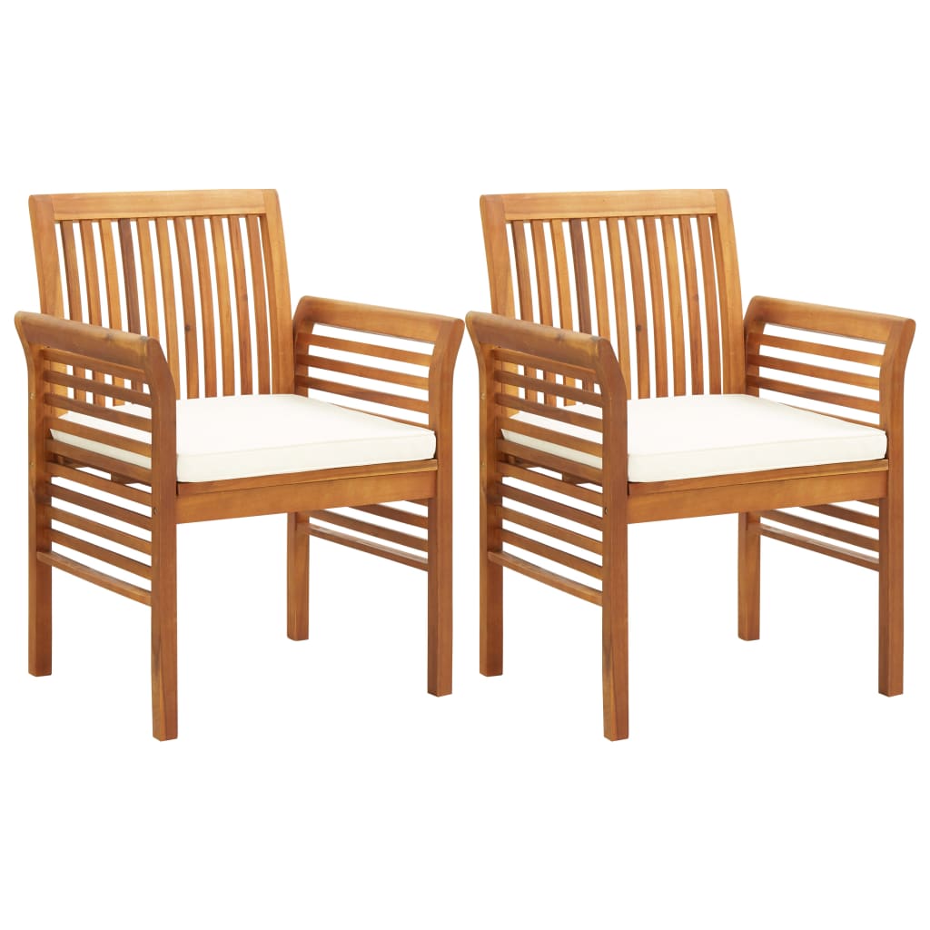 5 pcs. Garden dining group with cushions in solid acacia wood