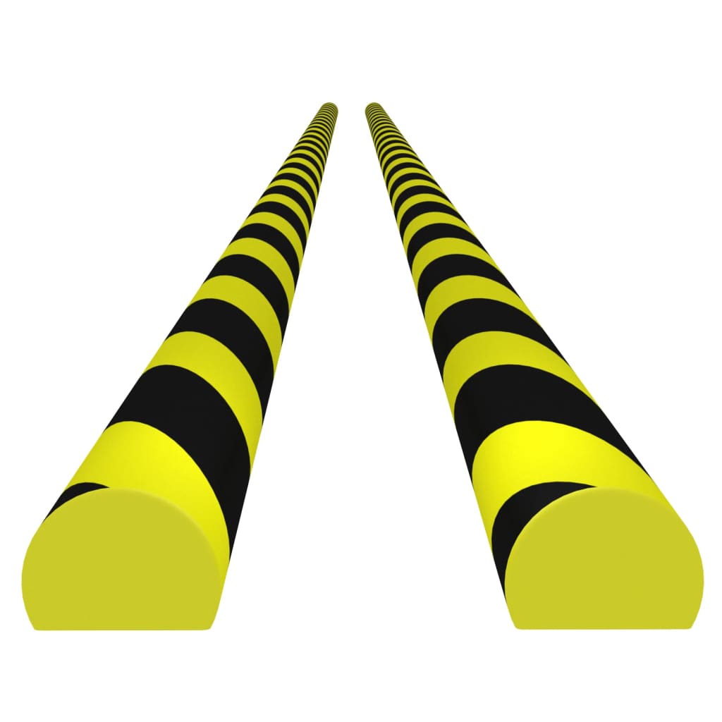Edge protectors 2 pieces yellow &amp; black 4x3x100 cm PU