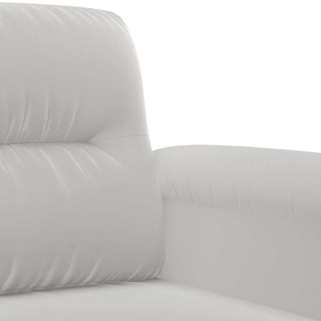 2-Sitzer-Sofa Hellgrau 120 cm Mikrofasergewebe