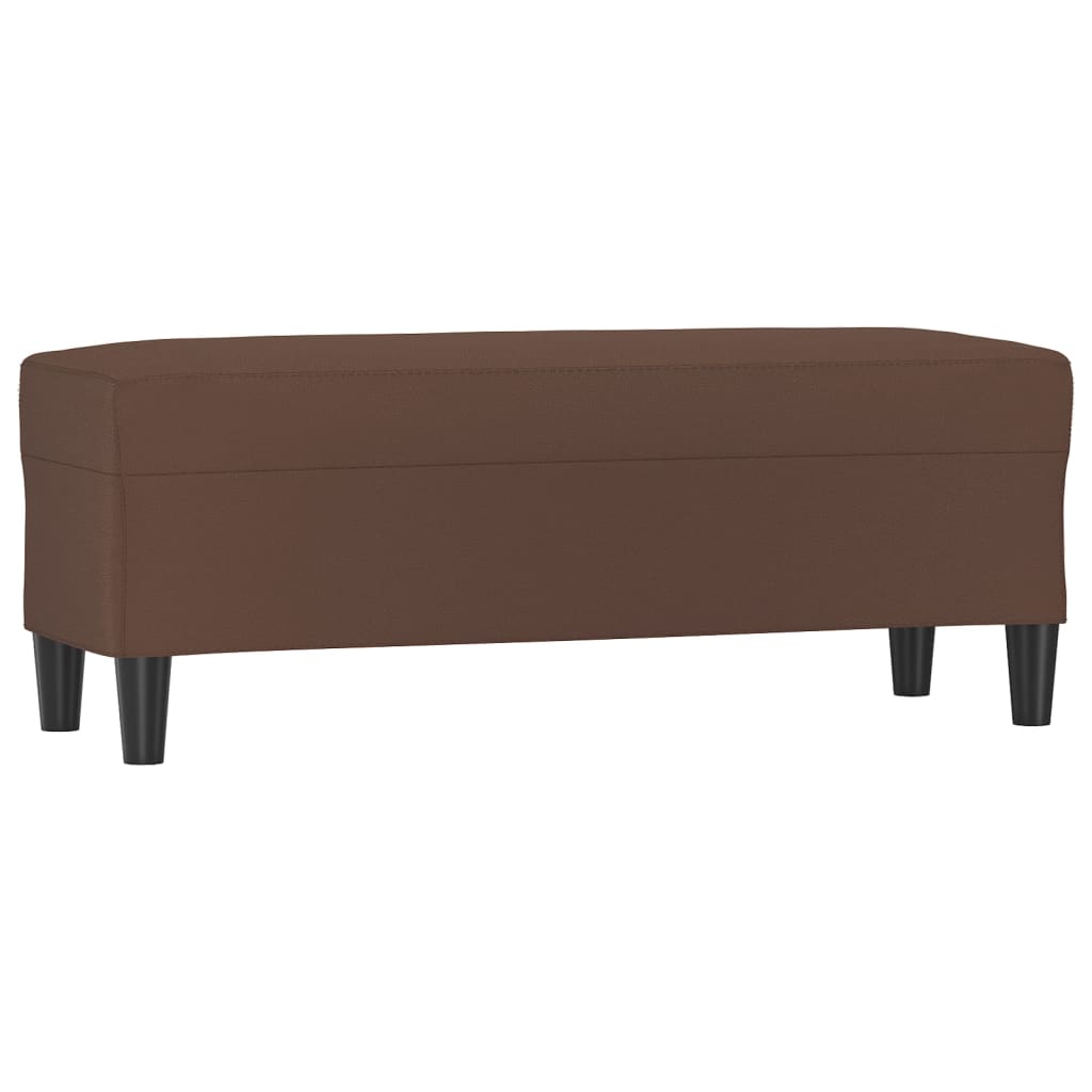 Bench brown 100x35x41 cm artificial leather