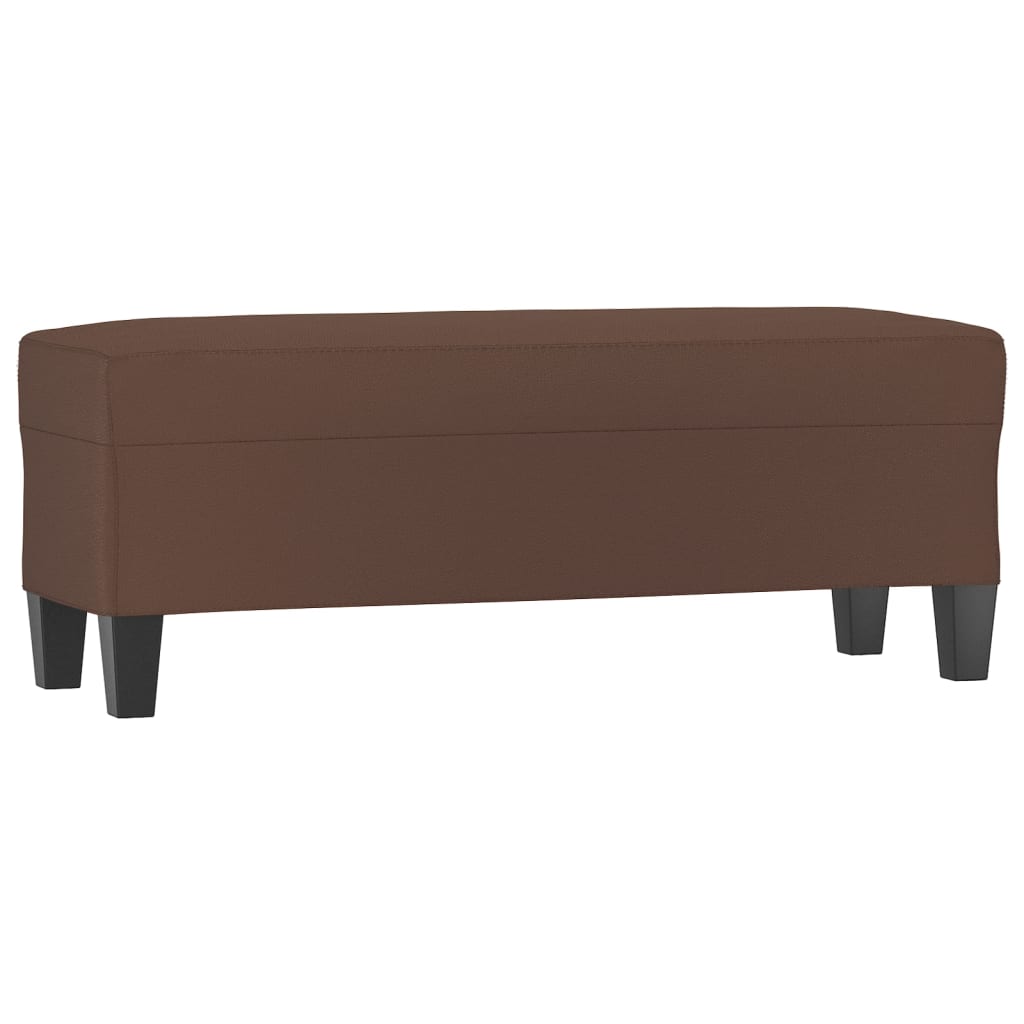 Bench brown 100x35x41 cm artificial leather