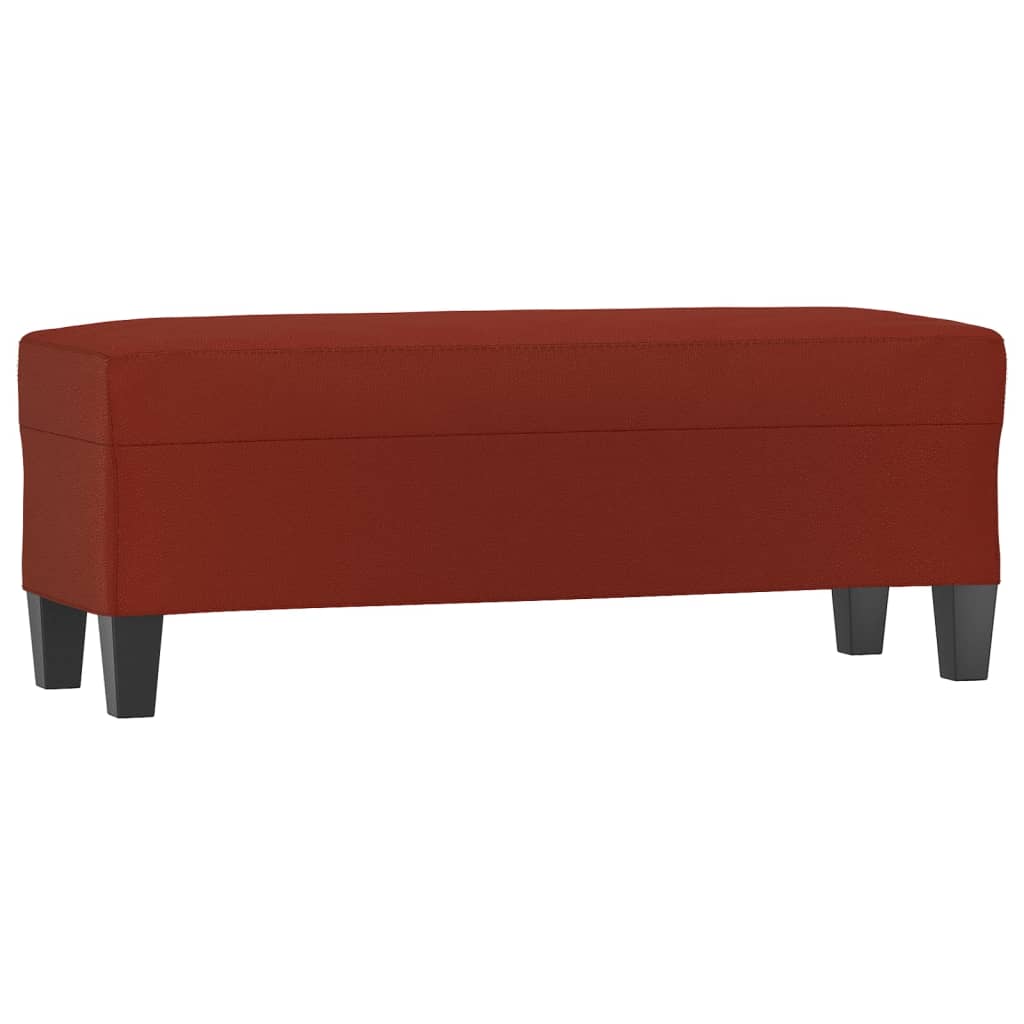 Bench wine red 100x35x41 cm artificial leather