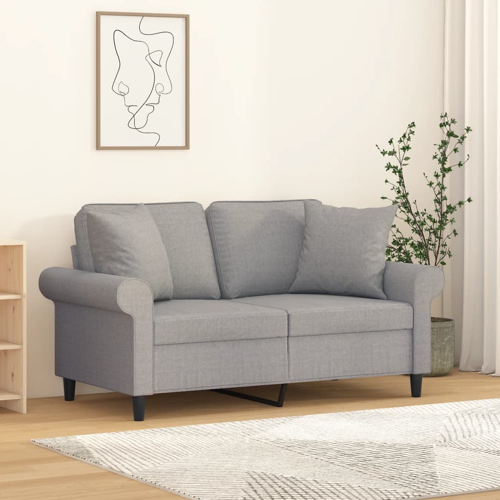 Sofa cushions 2 pcs. Light gray 40x40 cm fabric