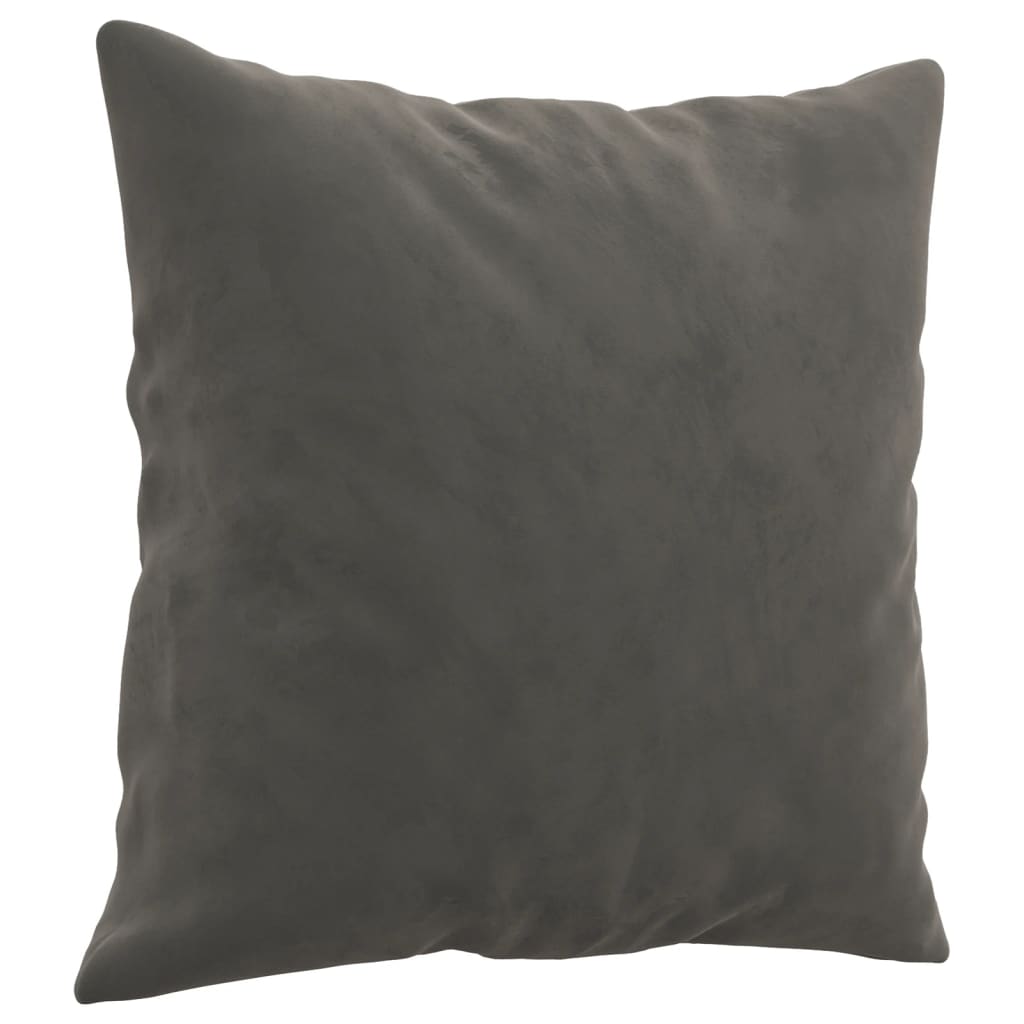 Sofa cushions 2 pcs. Dark gray 40x40 cm velvet