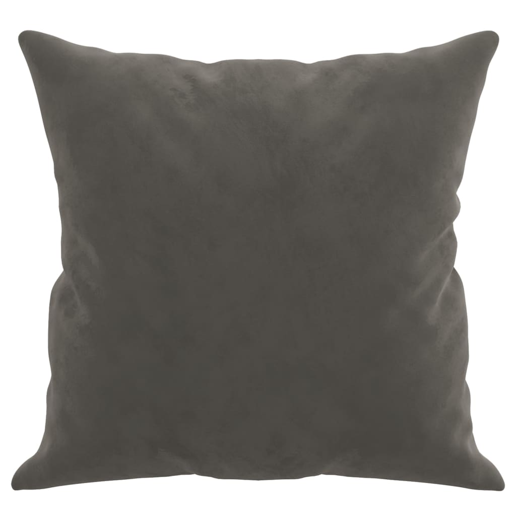 Sofa cushions 2 pcs. Dark gray 40x40 cm velvet