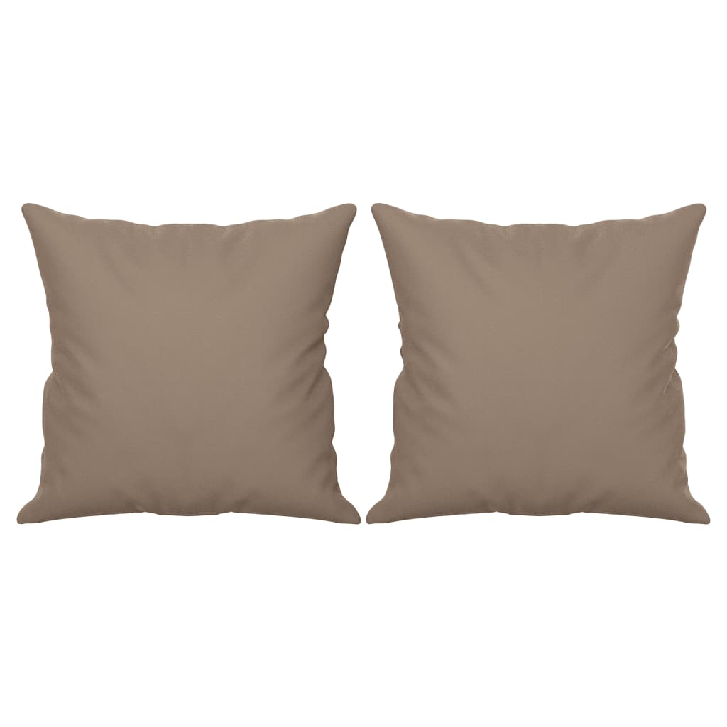 Sofa cushions 2 pcs. Taupe 40x40 cm microfiber fabric