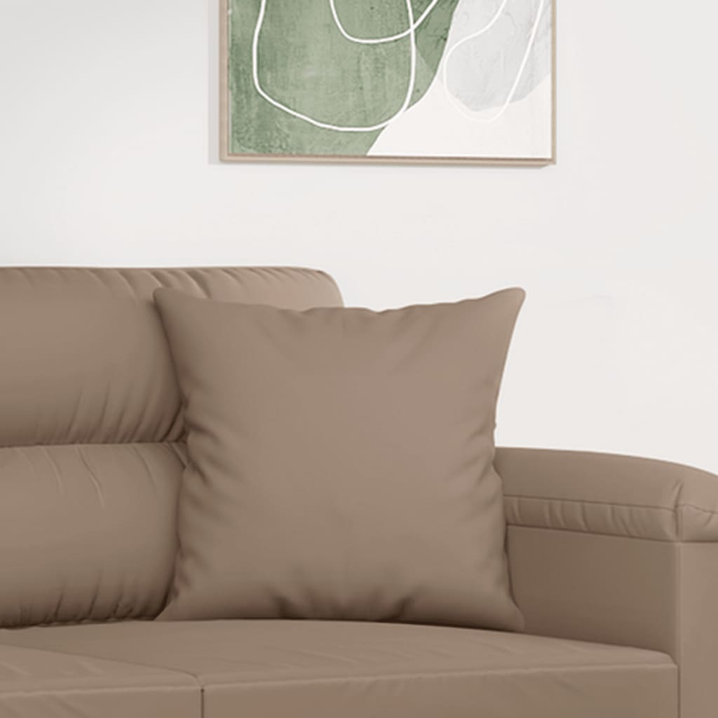 Sofa cushions 2 pcs. Taupe 40x40 cm microfiber fabric