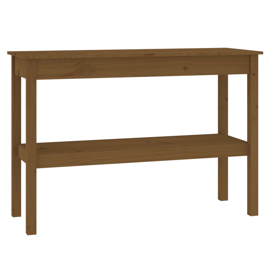 Console table honey brown 110x40x75 cm solid pine wood