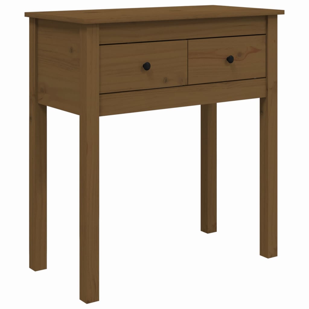 Console table honey brown 70x35x75 cm solid pine wood