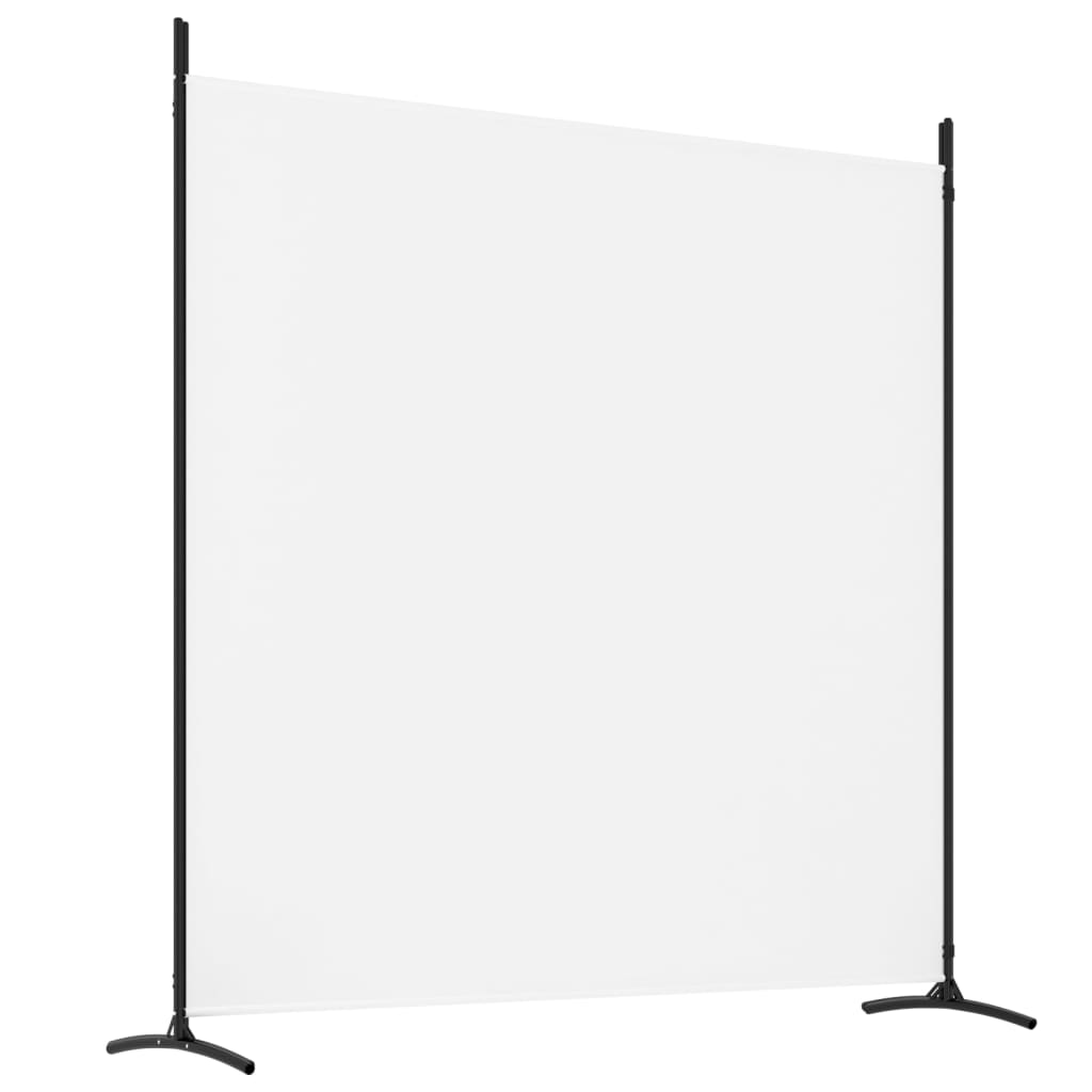 4 pcs. Folding screen white 698x180 cm fabric