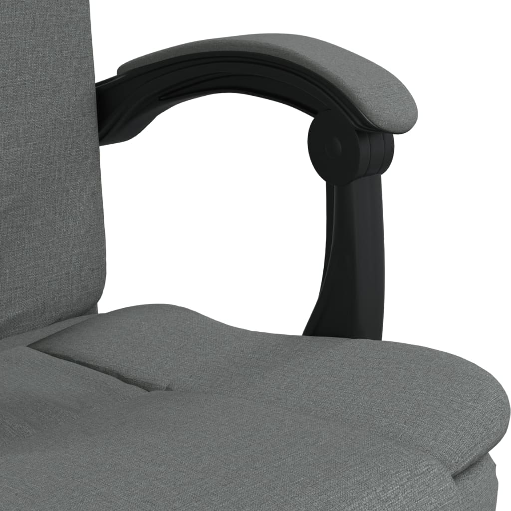 Office chair with reclining function dark gray fabric