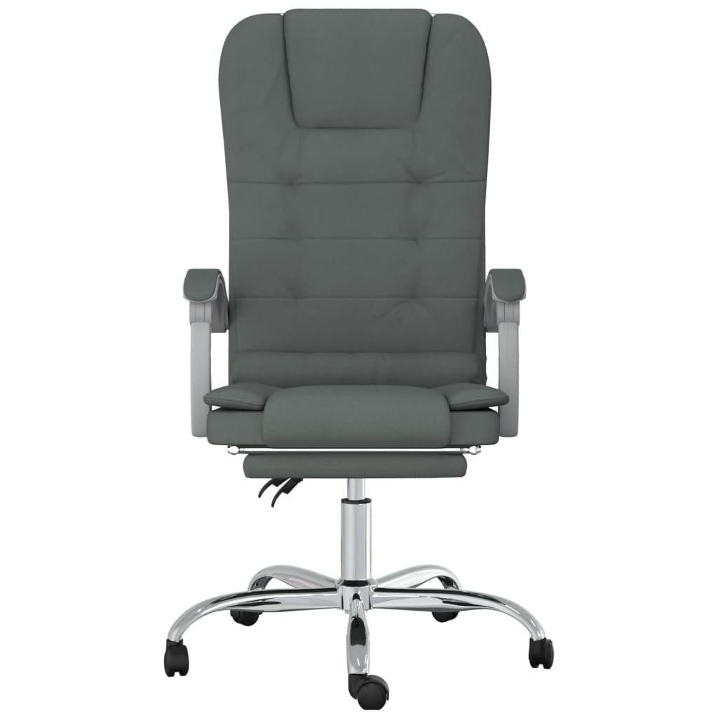Office chair with massage function dark gray fabric