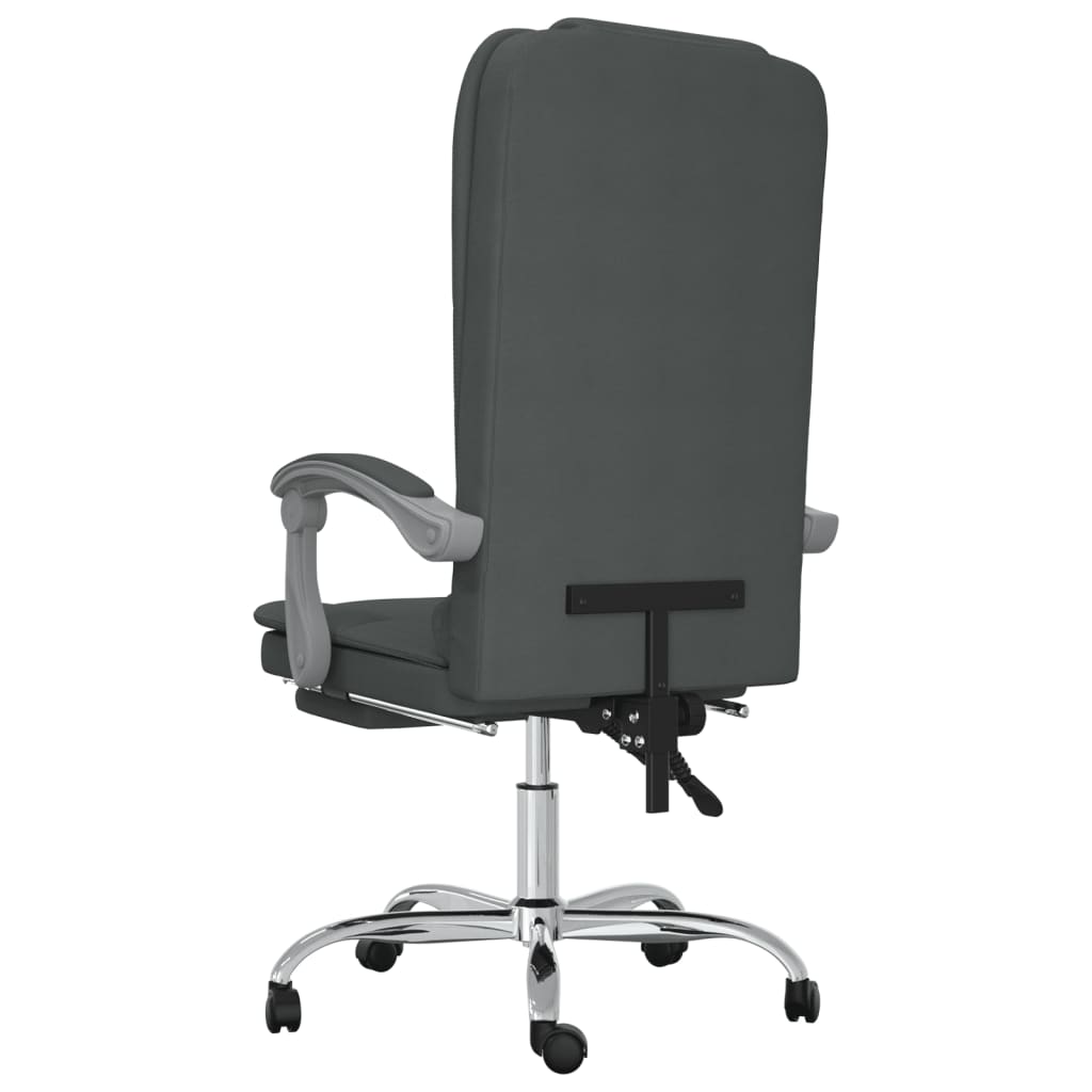 Office chair with massage function dark gray fabric