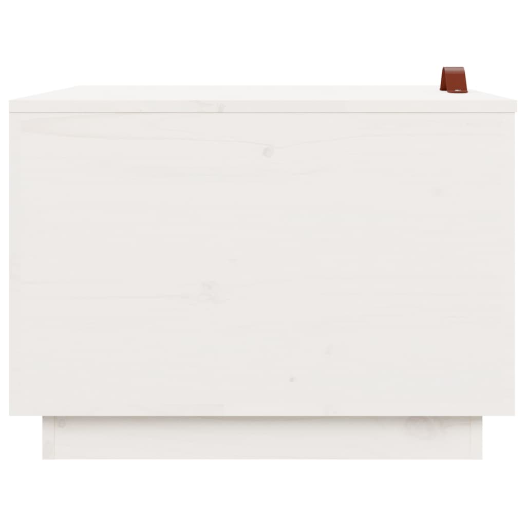 Storage boxes with lids 3 pcs. White solid pine wood