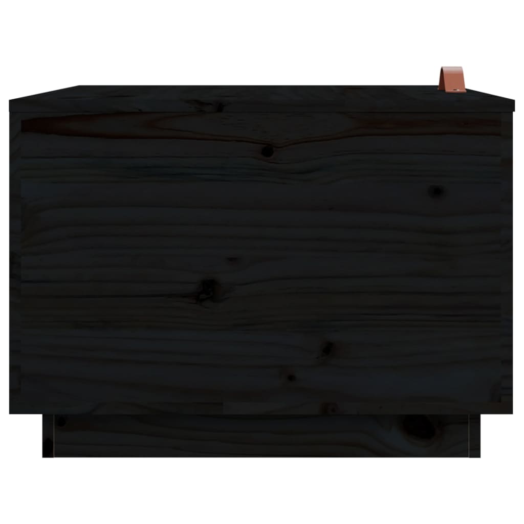 Aufbewahrungsboxen mit Deckeln 3 Stk. Schwarz Massivholz Kiefer
