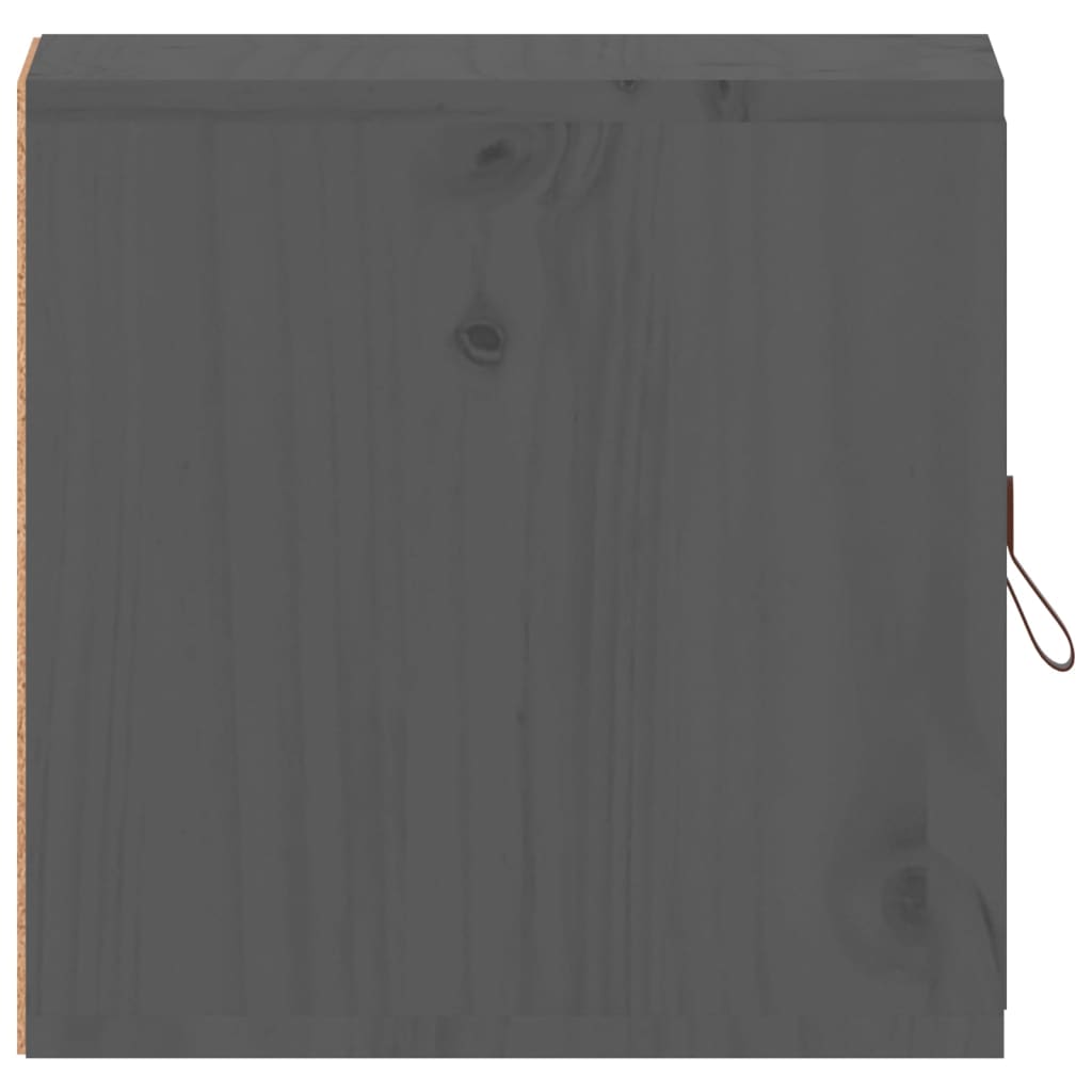 Wandschrank Grau 31,5x30x30 cm Massivholz Kiefer