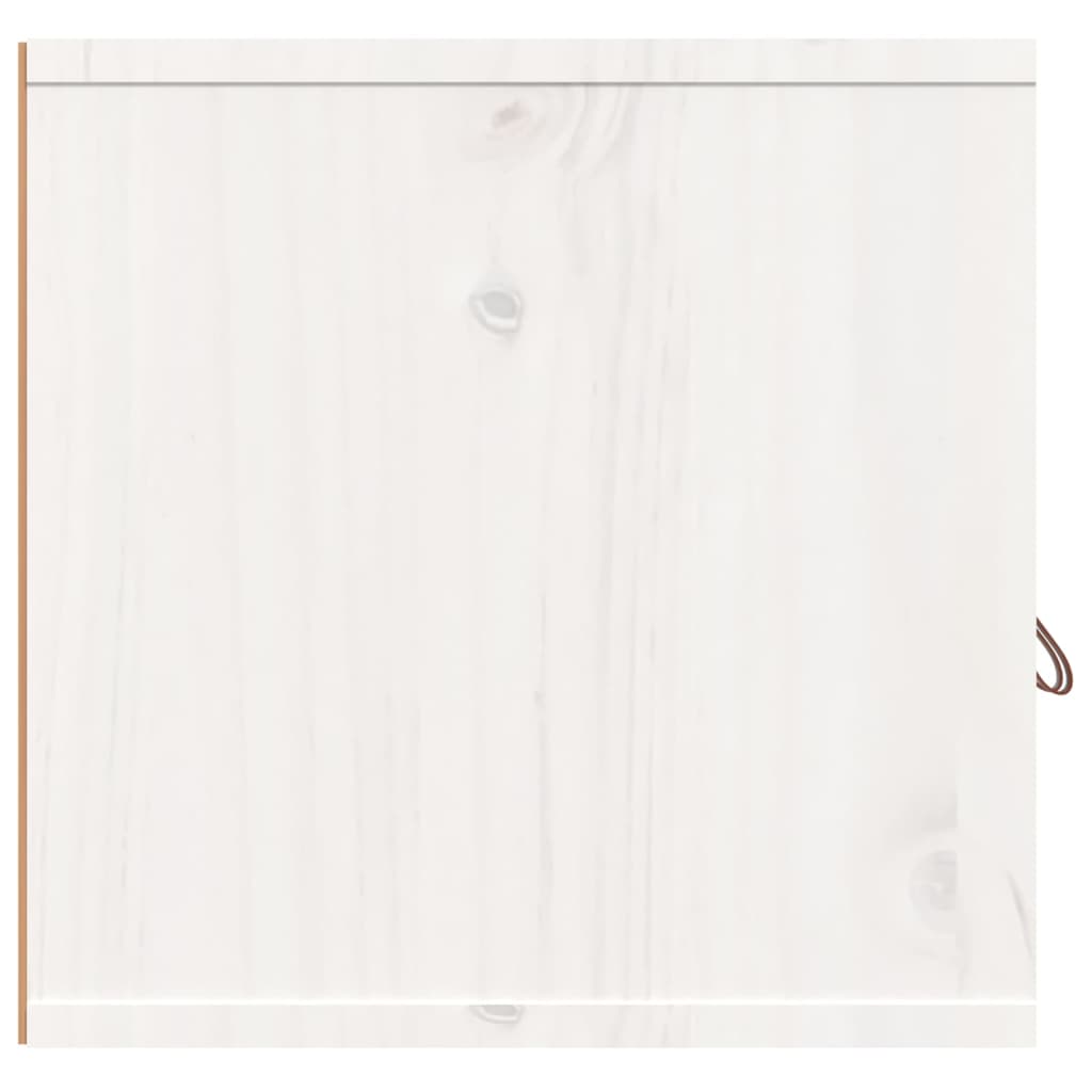 Wandschrank Weiß 60x30x30 cm Massivholz Kiefer
