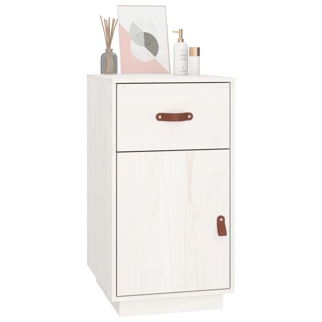 Schreibtisch-Schrank Weiß 40x50x75 cm Massivholz Kiefer