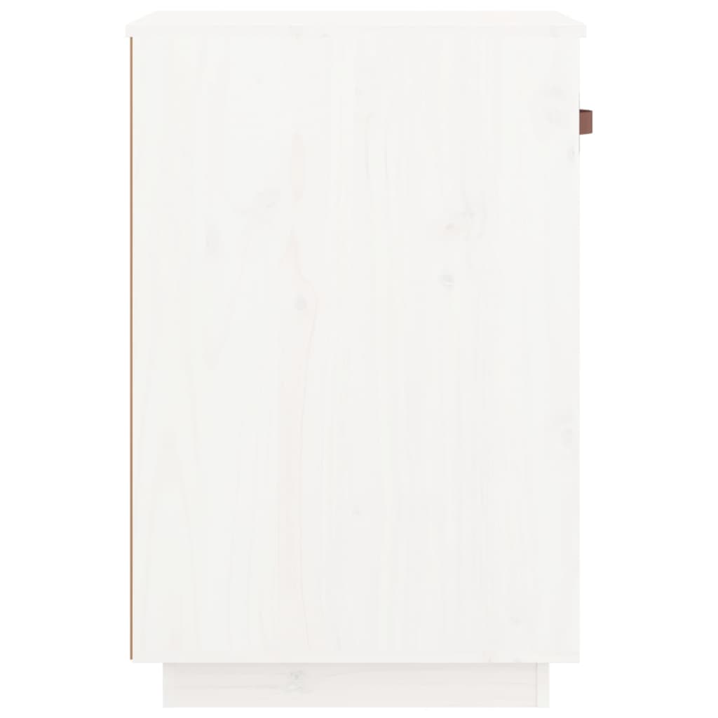 Schreibtisch-Schrank Weiß 40x50x75 cm Massivholz Kiefer