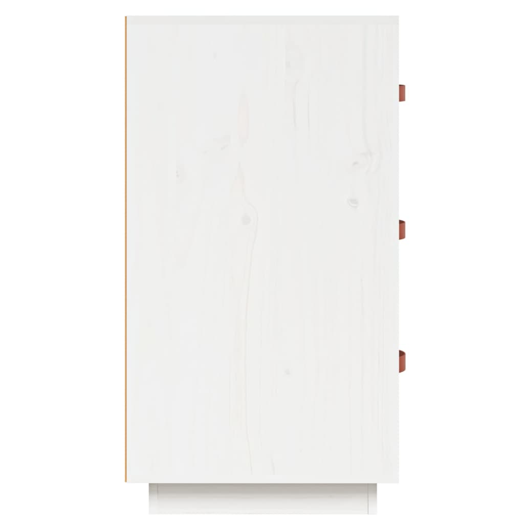Sideboard Weiß 80x40x75 cm Massivholz Kiefer