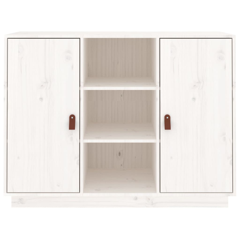 Sideboard Weiß 100x40x75 cm Massivholz Kiefer